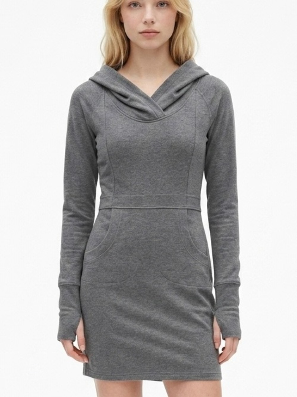 |•ATHLETA•| Hooded Long Sleeve Dress Size XXS (XS-Small)